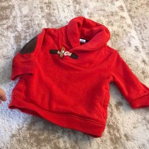 Janie & Jack shawl collar sweatshirt w/elbow patch